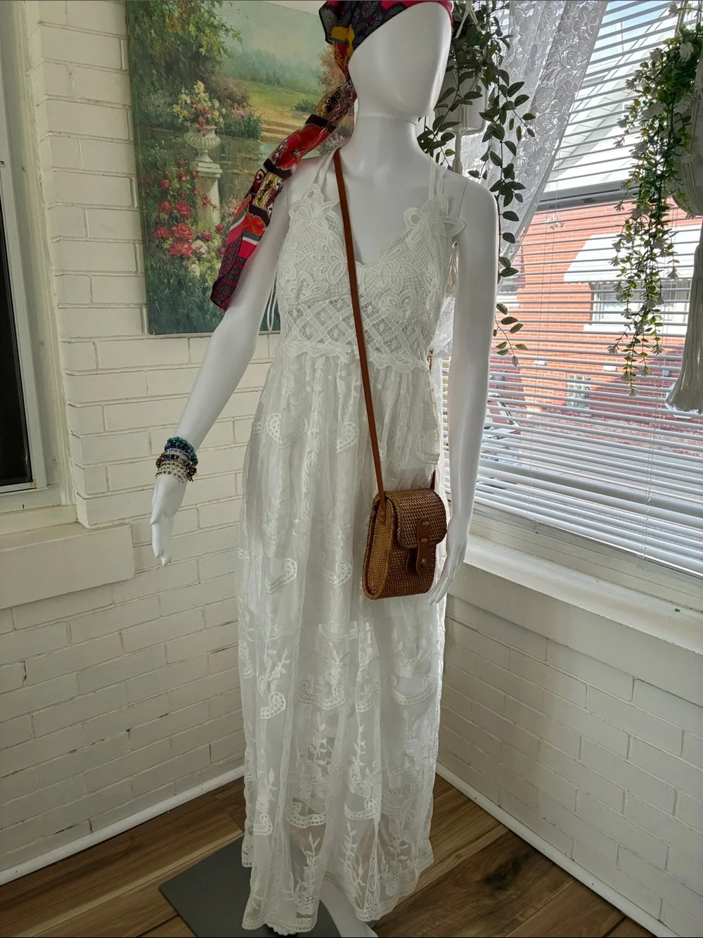 Rebellion White Lace Maxi Dress - Picture 1 of 6